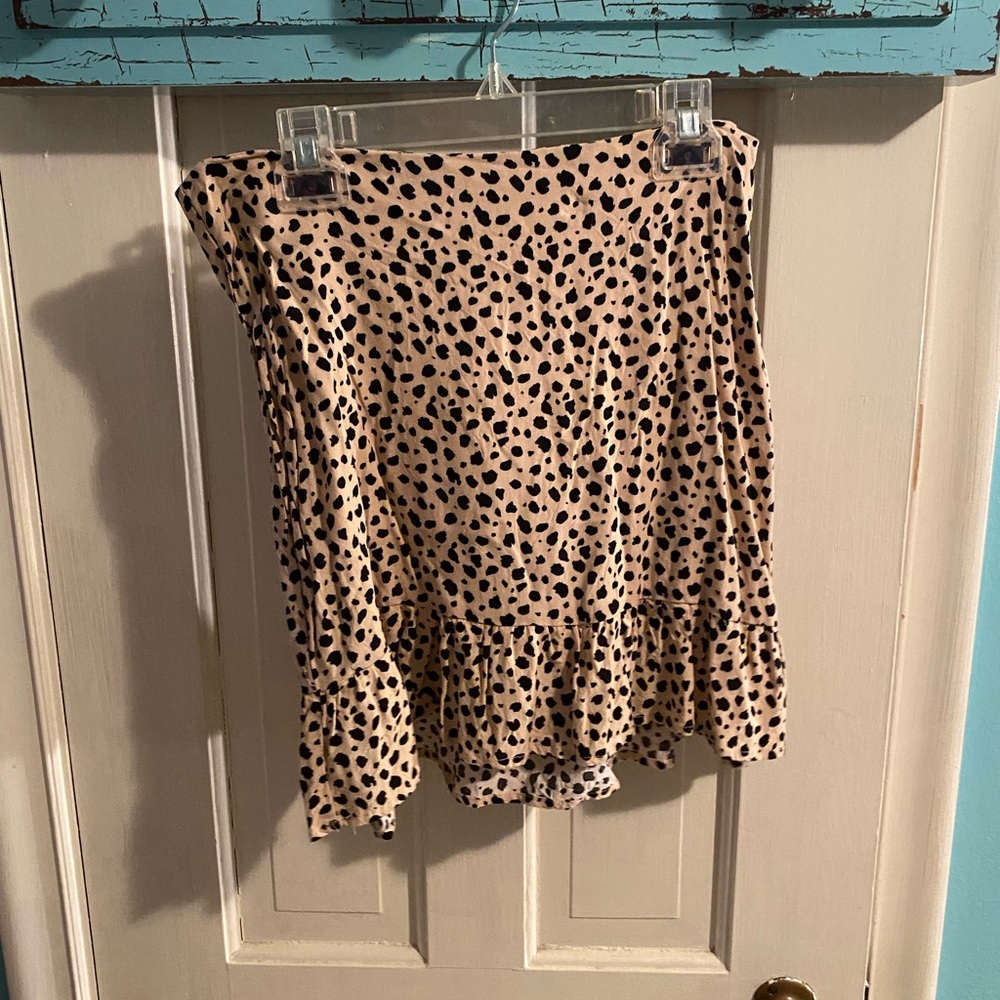 la hearts cheetah mini skirt
